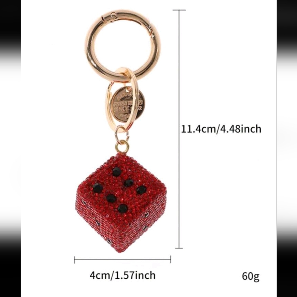 Large Dice Bag Charm/ Keychain New, Color Opts, Price For 1 Charm - Picture 9 of 11